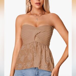 Strapless babydoll top